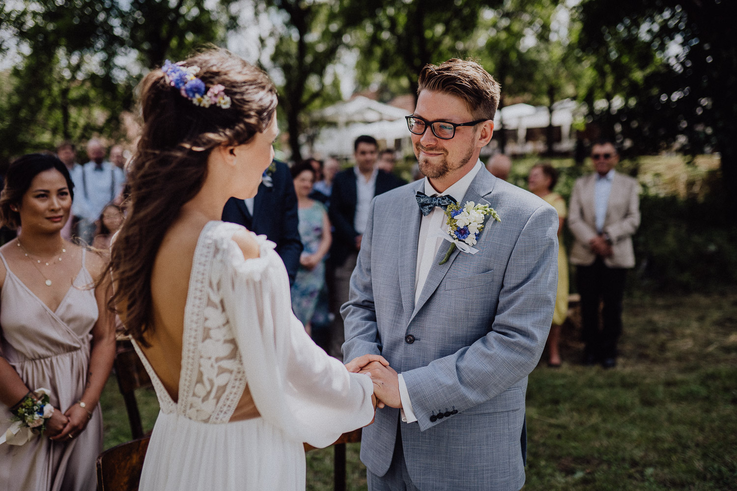 Svatba Bílé Karpaty Bojkovice Na Kopci ženich s nevěstou obřad